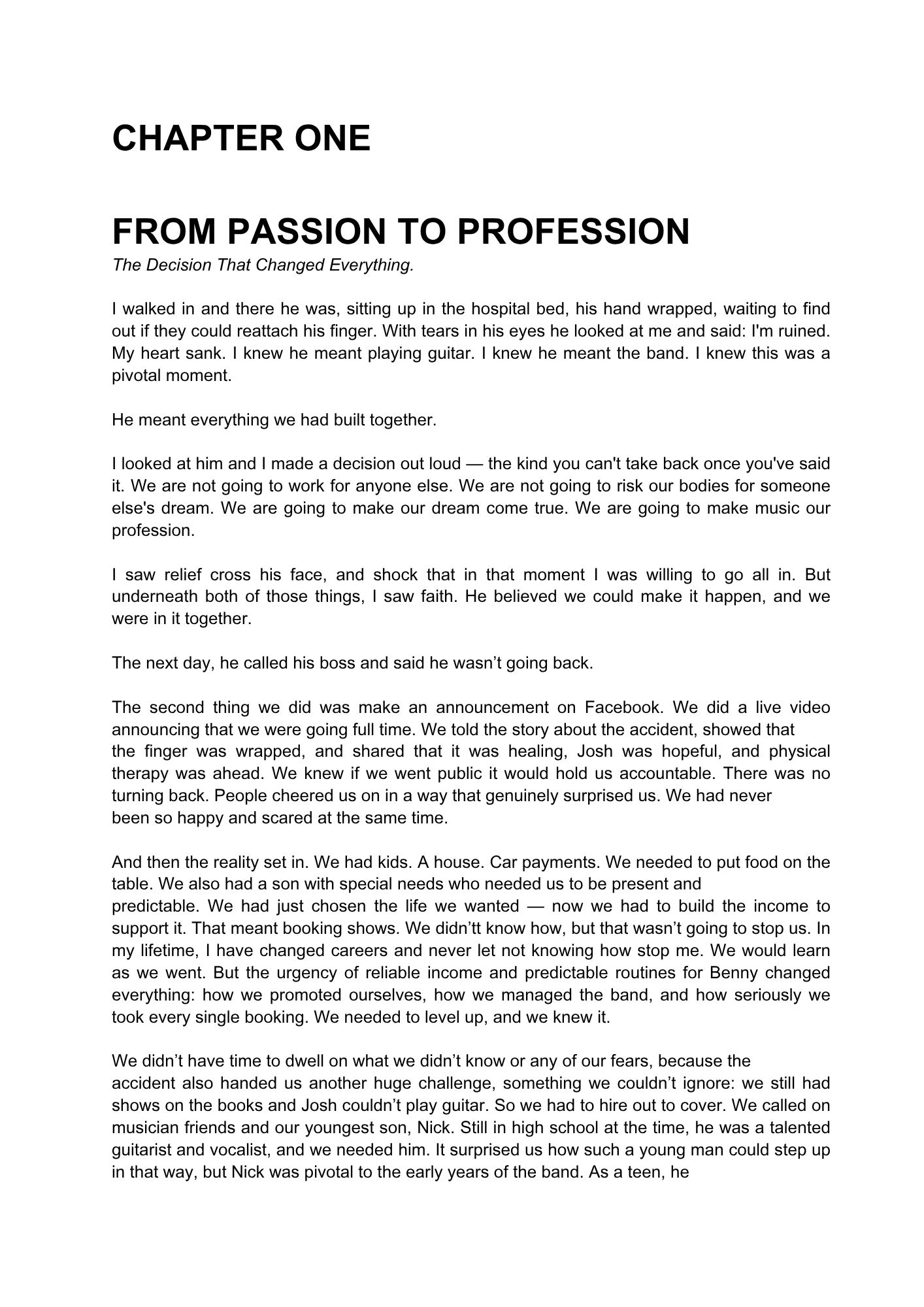 How Working Bands Work chapter one sample page